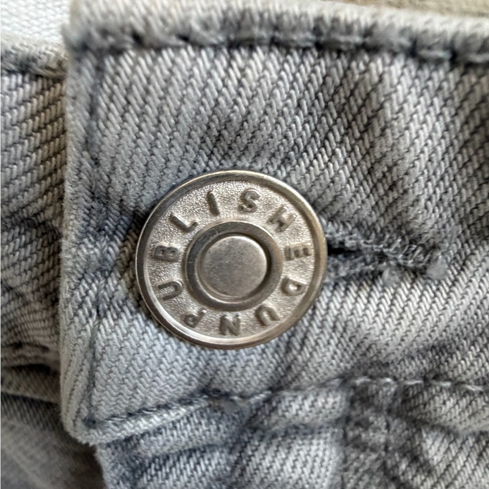 NWT new 31 Anthropologie unpublished emma Gray Denim Jean shorts mom fit - Picture 8 of 17